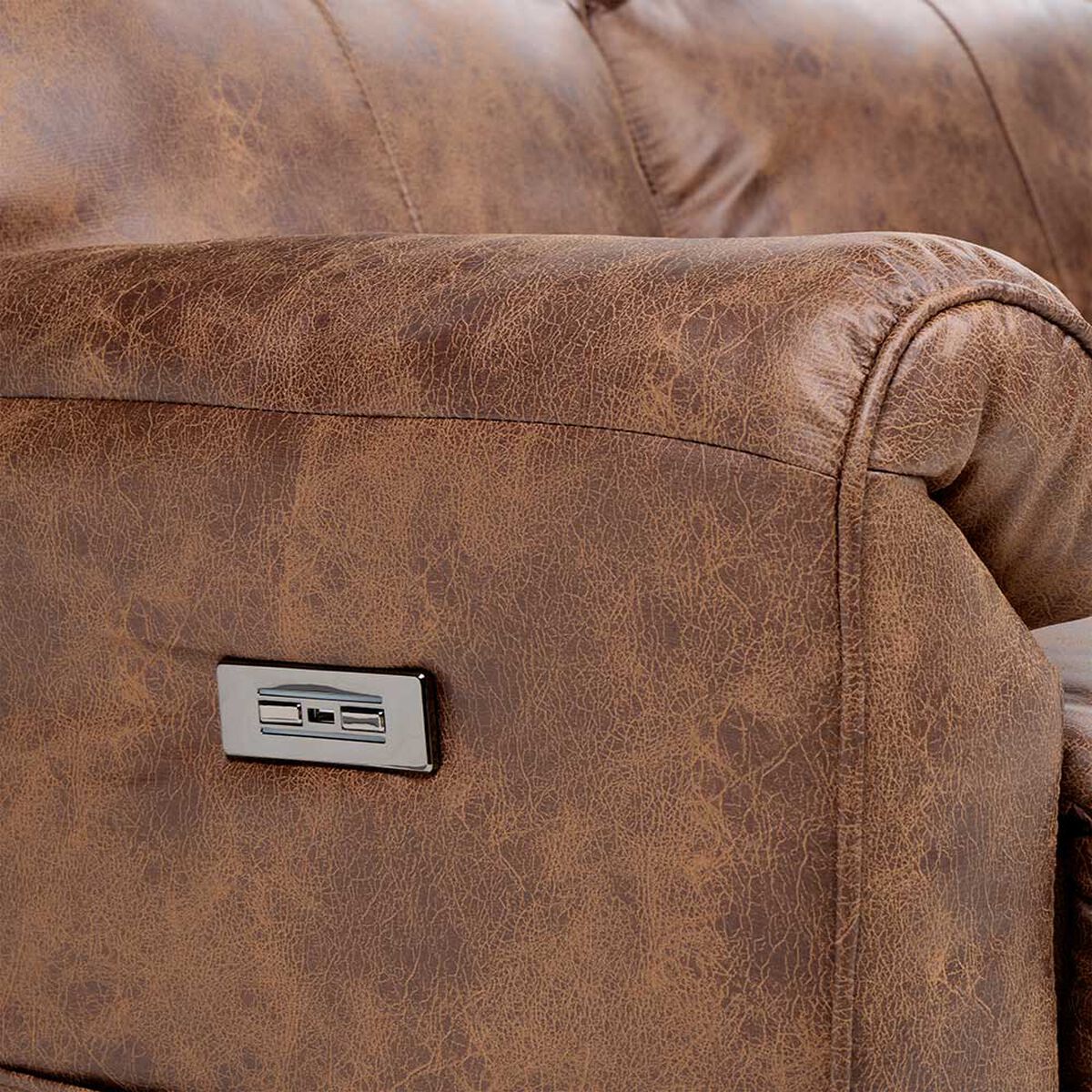Sof&aacute; Reclinable Rosen Tolosa 2 Cuerpos Camel