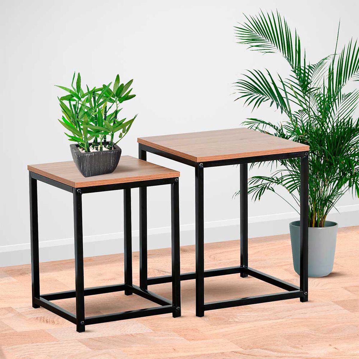 Set Mesas Laterales Novahus Roble