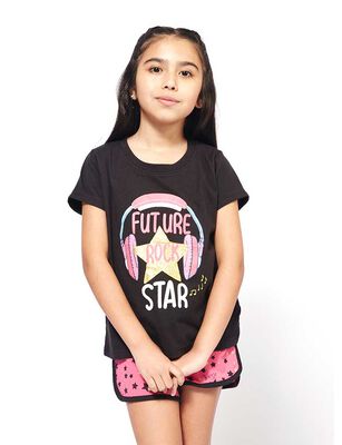 Imagen 1 del producto Pijama de Algodón Niña Kayser Negro