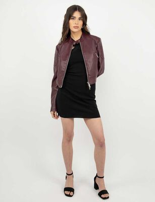 Imagen 2 del producto Chaqueta Ecocuero Mujer Soviet Burdeo, Negro