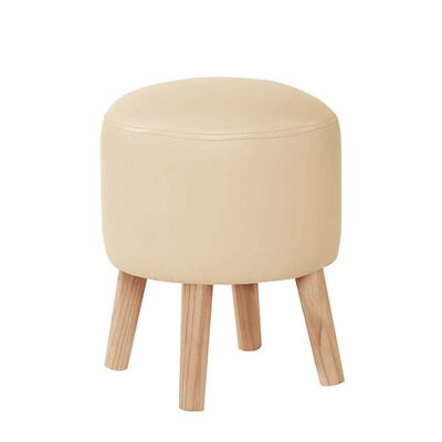 Pouf Latam Home Nantes PU Beige