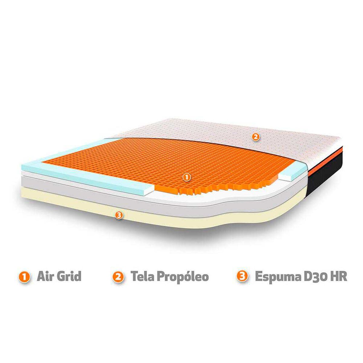 Cama Europea CIC Base Dividida King Bee Comfort + Almohadas + Plum&oacute;n