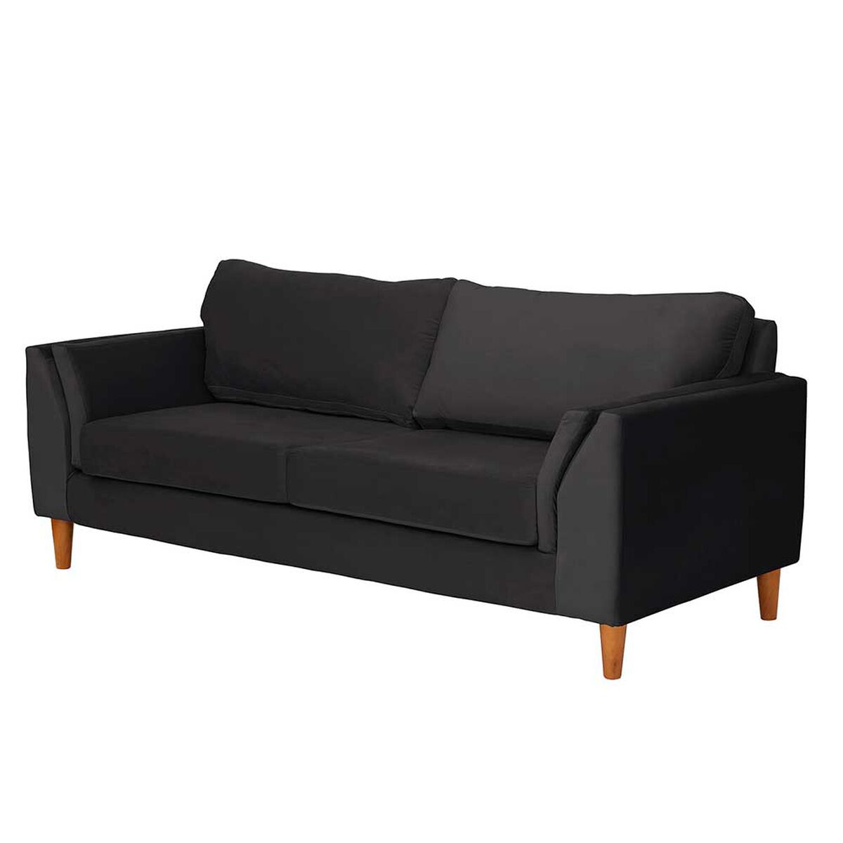 Sofá Latam Home Milan 3 Cuerpos Negro