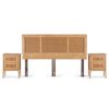 Cama Europea Rosen Base Dividida King New Style 6 + Respaldo + 2 Veladores Charles