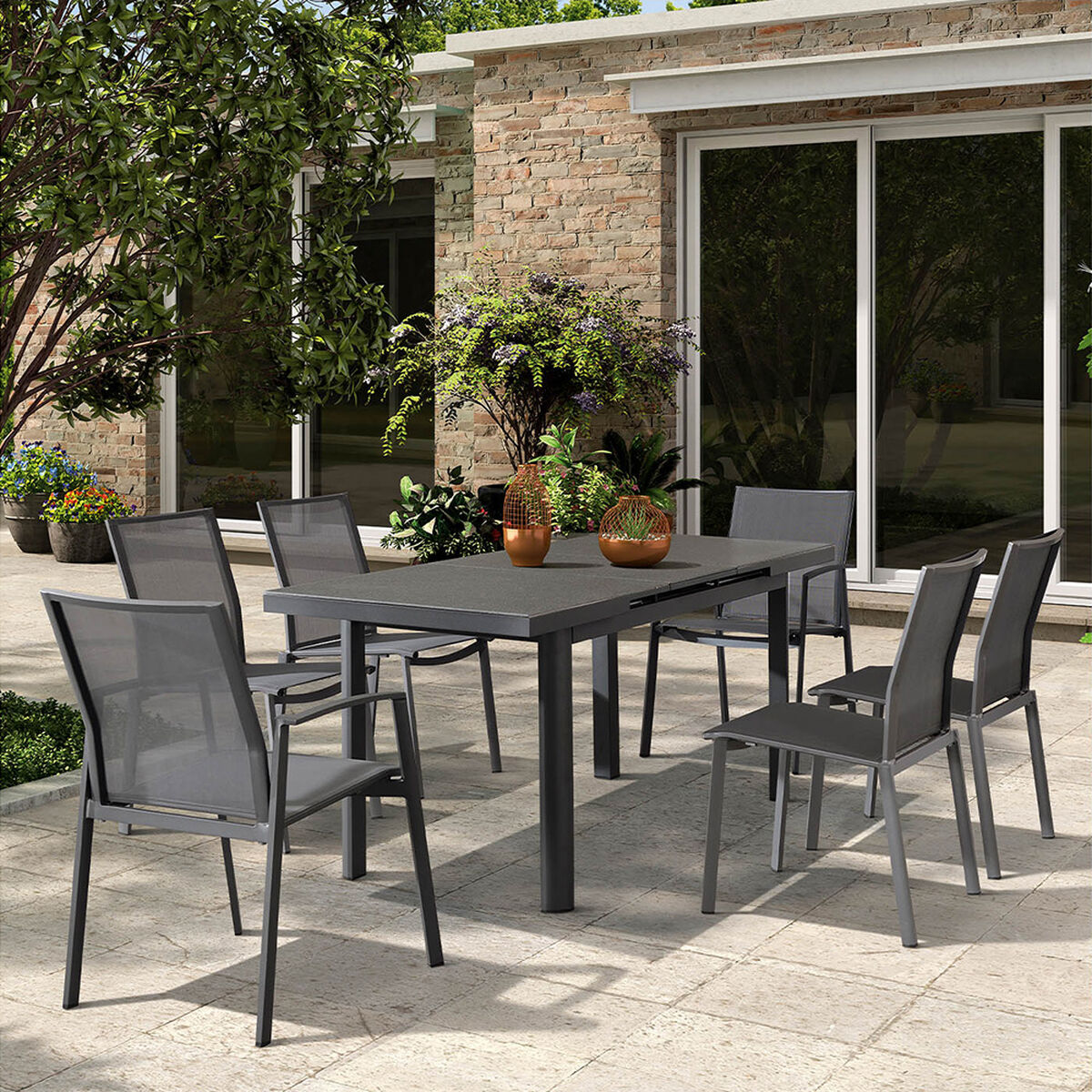 juego de mesa de comedor para patio