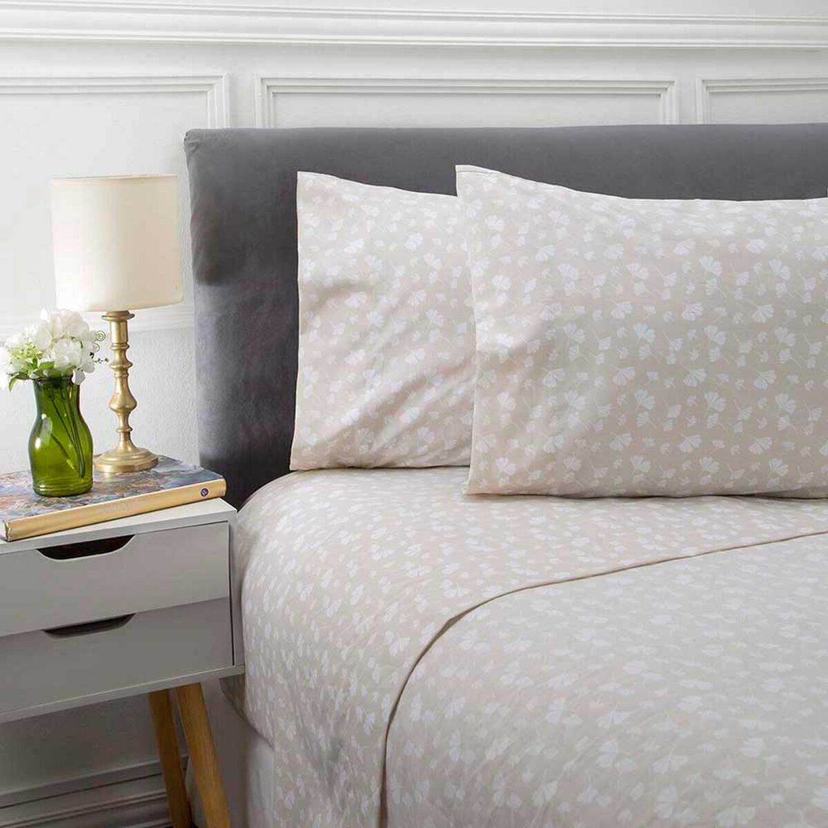 Juego de S&aacute;banas Dreams 180 Hilos 1,5 Plazas Blossom