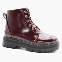 Botín Urbano Mujer Icono Burdeo