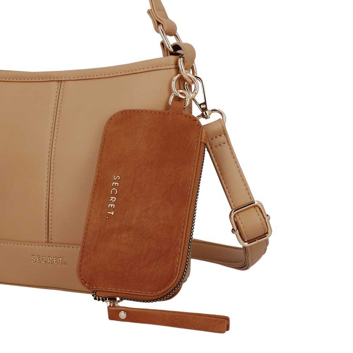 Cartera Bandolera Secret Malaga SC7 Mini Caf&eacute;