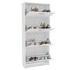Zapatero Vekkahome Nick 4 puertas Blanca