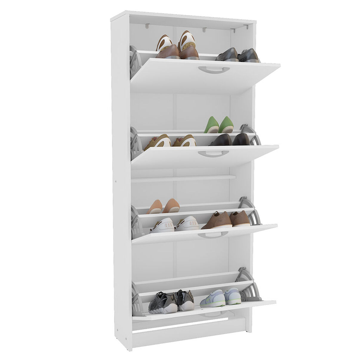 Zapatero Vekkahome Nick 4 puertas Blanca