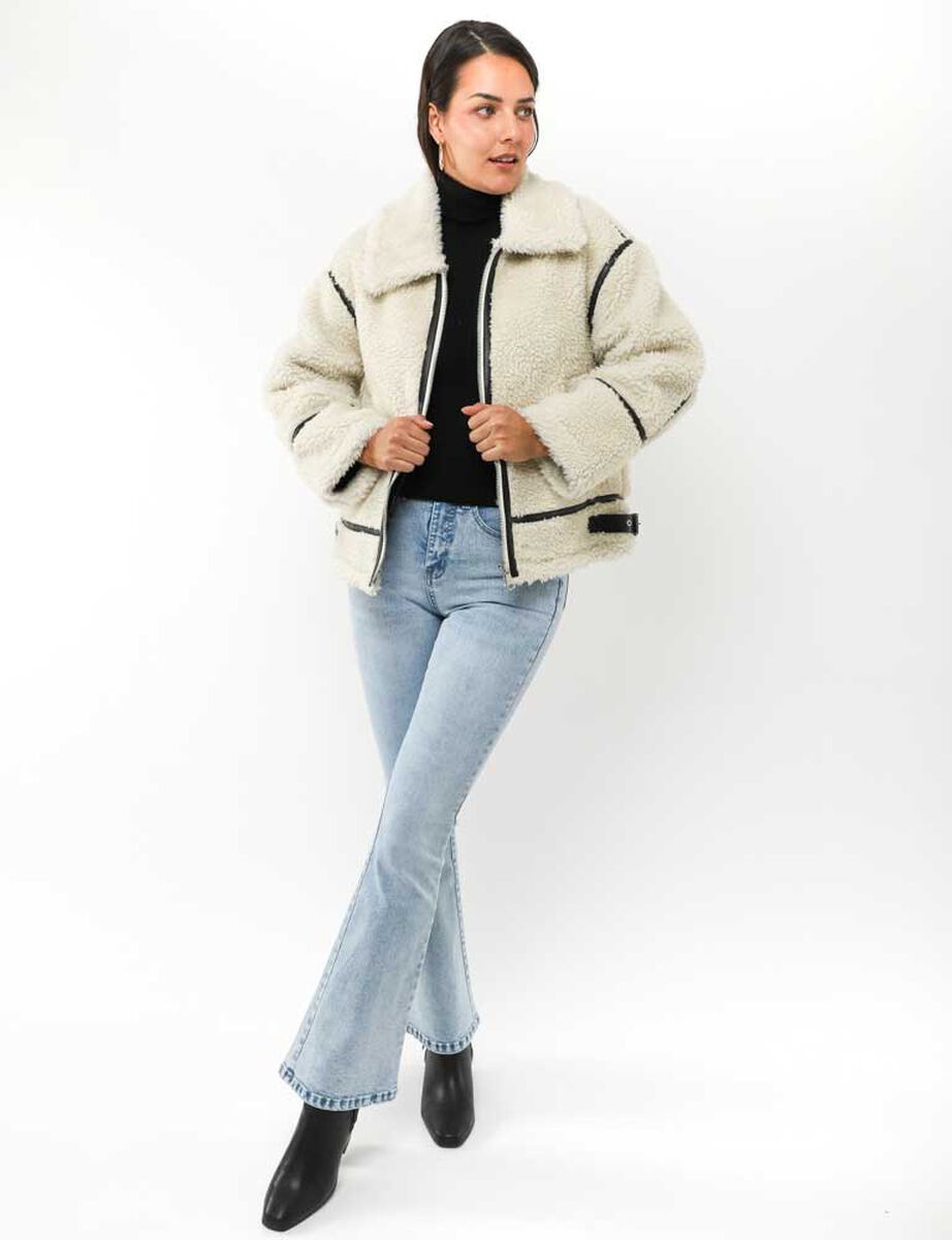 Chaqueta Aviadora Sherpa Mujer Zibel