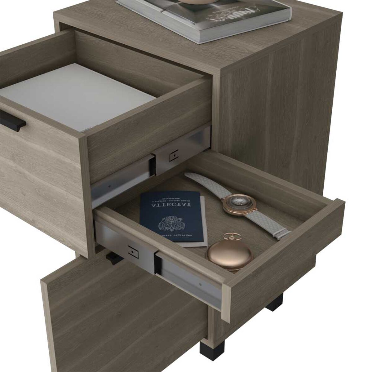 Velador TuHome Secret Z-81 con Cajón Oculto 1 Puerta Bardolino
