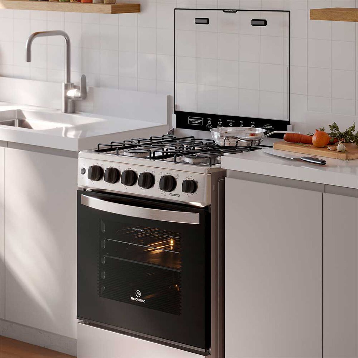 Cocina a Gas Mademsa FM4PSC 4 platos Inox