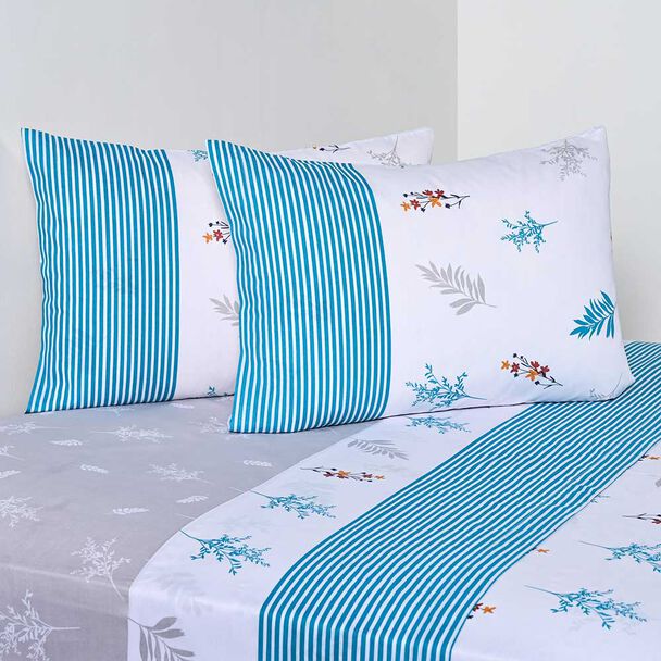 Juego de Sábanas Estampado American Family 144 Hilos King Almond