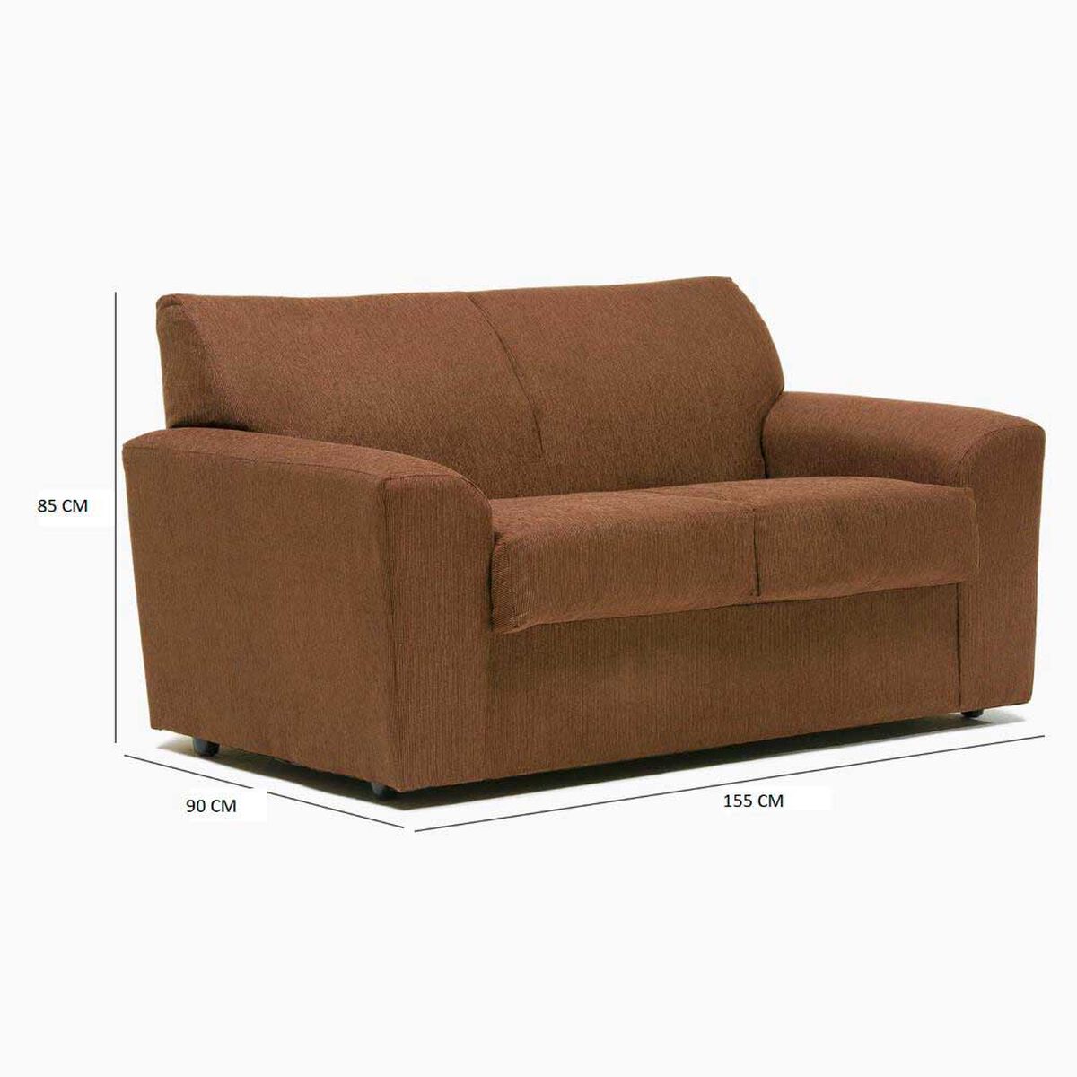 Juego de Living Cabsur Milan Sofá 3 Cuerpos + Sofá 2 Cuerpos Chenille Chocolate