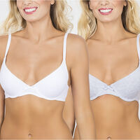 Pack 2 Sostenes con Sof Cobertura Media Mujer Palmers Blanco