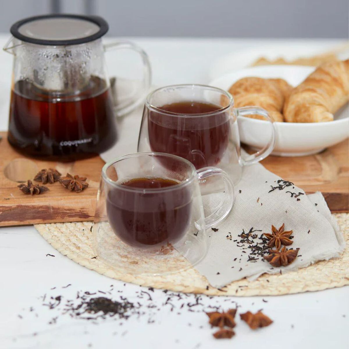 Set 2 Mugs de Vidrio 250ml Coquinaria