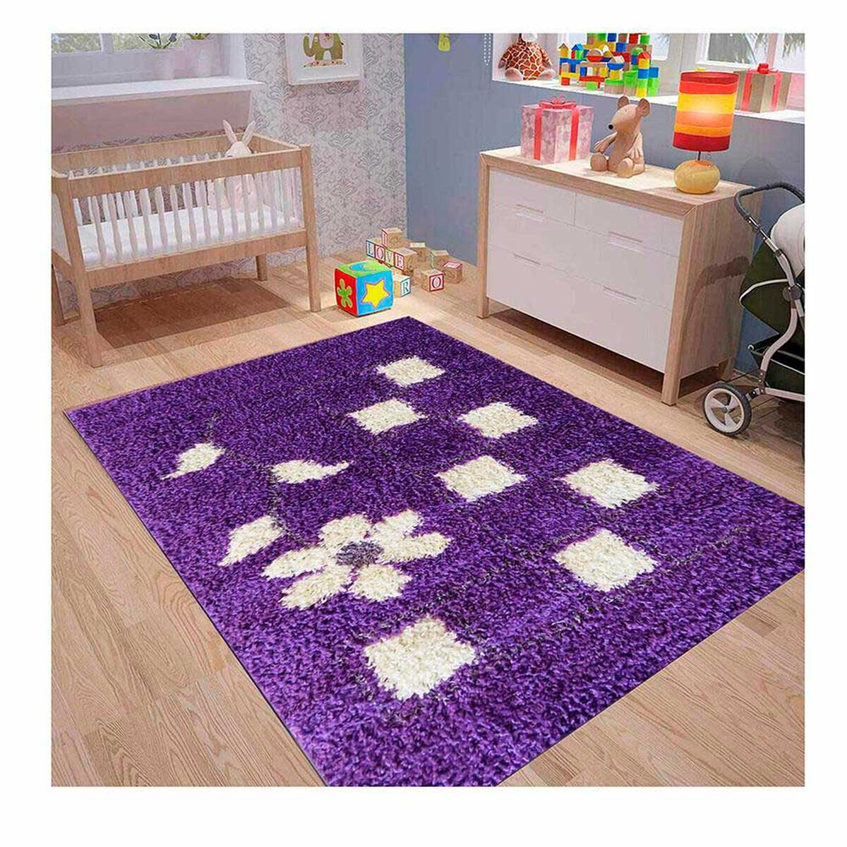Alfombra Shaggy infantil 120X170 cm