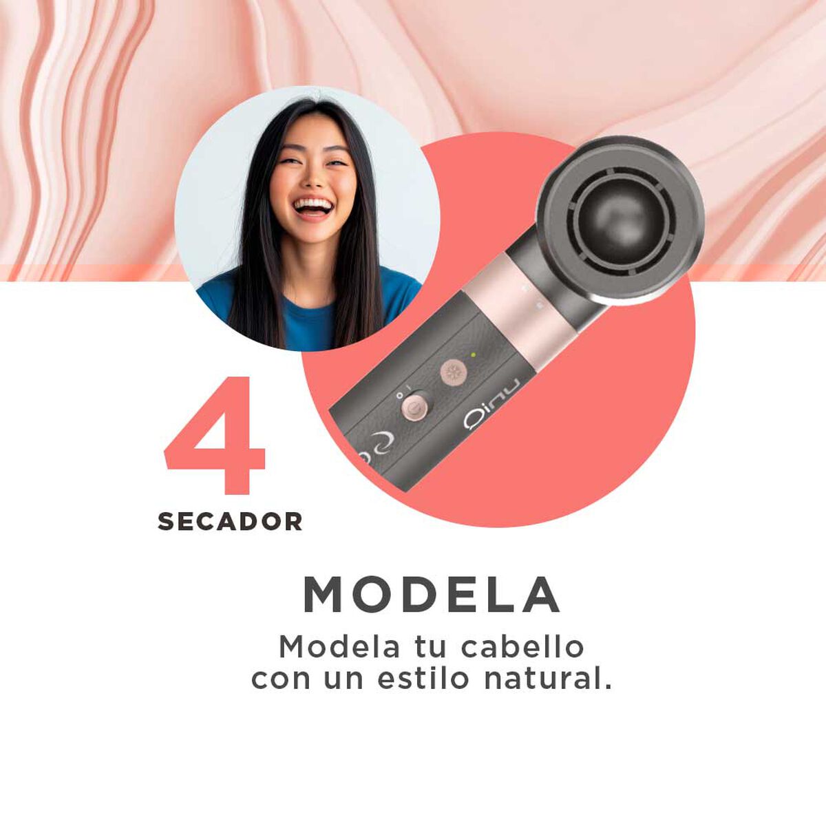 Cepillo Secador Multistyler Aura UniQ 4 en 1 Gama Italy