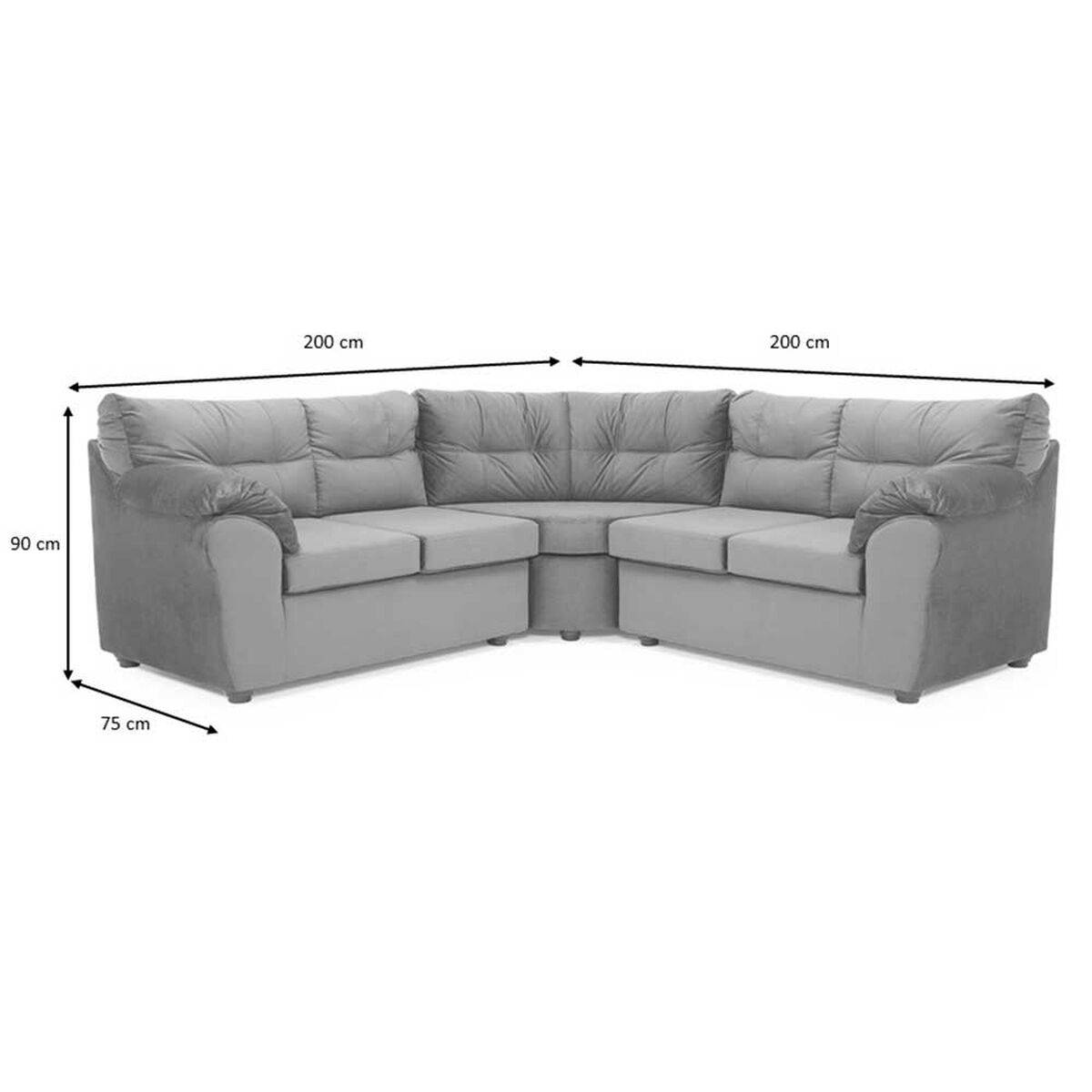 Sofá Seccional Muebles MPR Alerce 5 Café