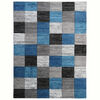 Alfombra Frise Carved Florida D4 80X120 Cm Blue