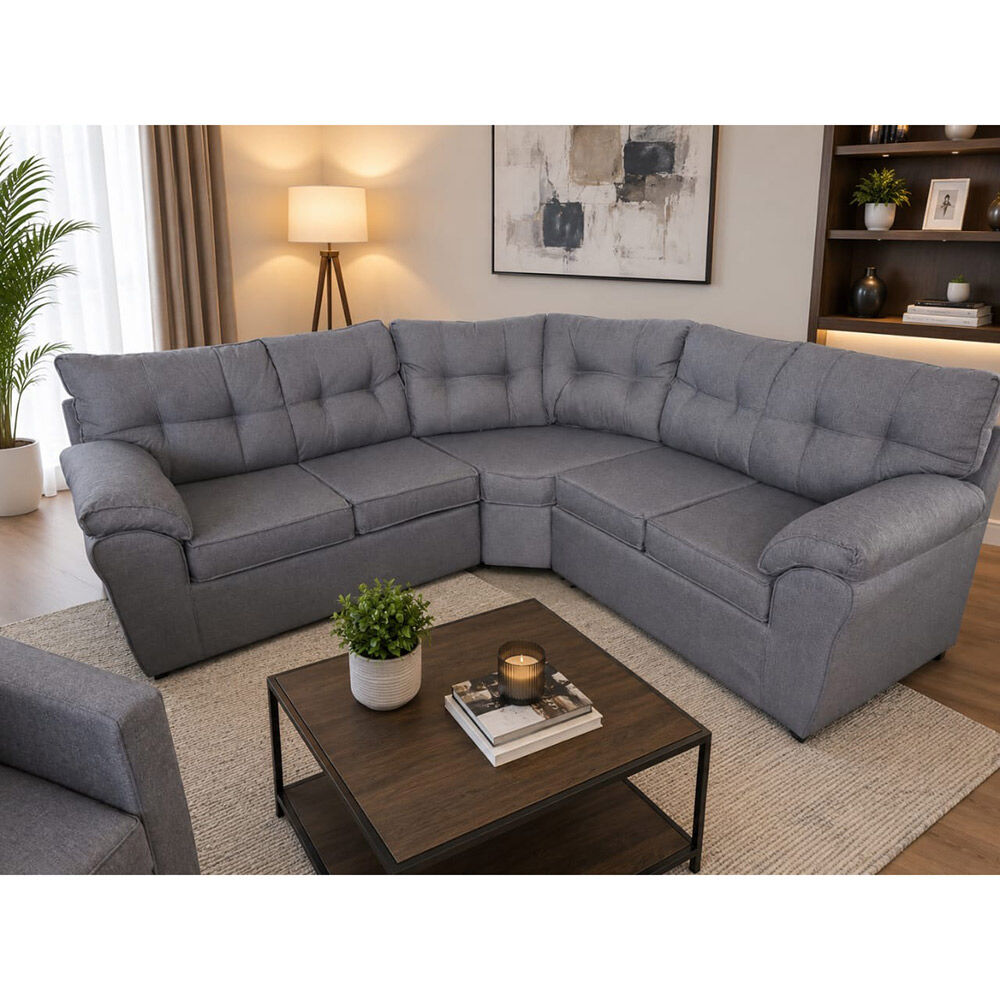 Seccional Diseño A&M Home Lebana 6 Cuerpos Gris