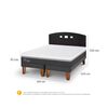 Cama Europea CIC Base Dividida 2 Plazas Ortopedic Advance + Respaldo Gales Negro