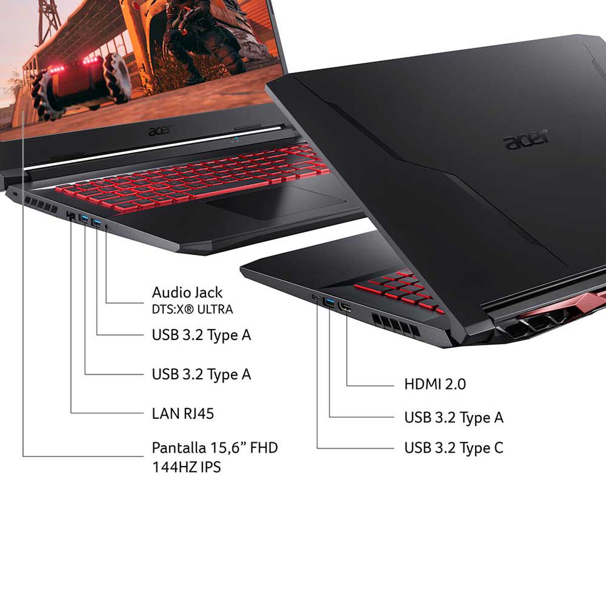 Notebook Gamer Acer AN515-55-56P2 Core i5 10300H 16GB 512GB SSD 15,6" NVIDIA GTX 1650