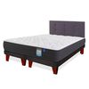 Cama Europea Europedic Dual King + Respaldo Royal Grafito
