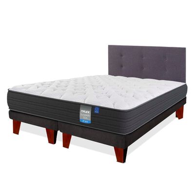 Imagen 2 del producto Cama Europea Europedic Dual King + Respaldo Royal Grafito