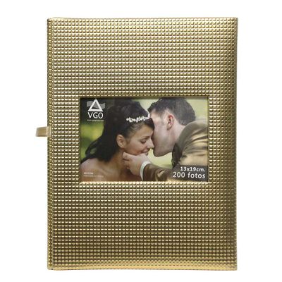 Imagen 1 del producto Álbum para Fotos Cartón Vgo Hojas Negras con Tapas Brillosas 100 FotosDorado