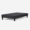 Cama Europea Rosen 1 Plaza Wave + Respaldo + Velador Tabor Grafito