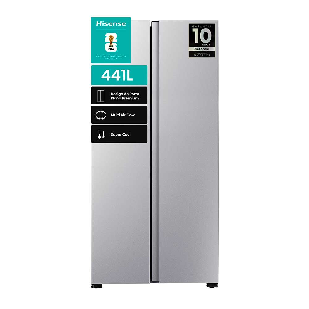 HISENSE Refrigerador Hisense RS3P428NEDA Side By Side 441 L Inox | Abc