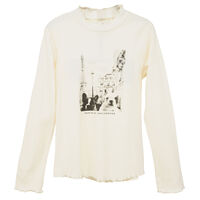 Beatle de Algodón Niña Mila Crudo, Negro, Rosado