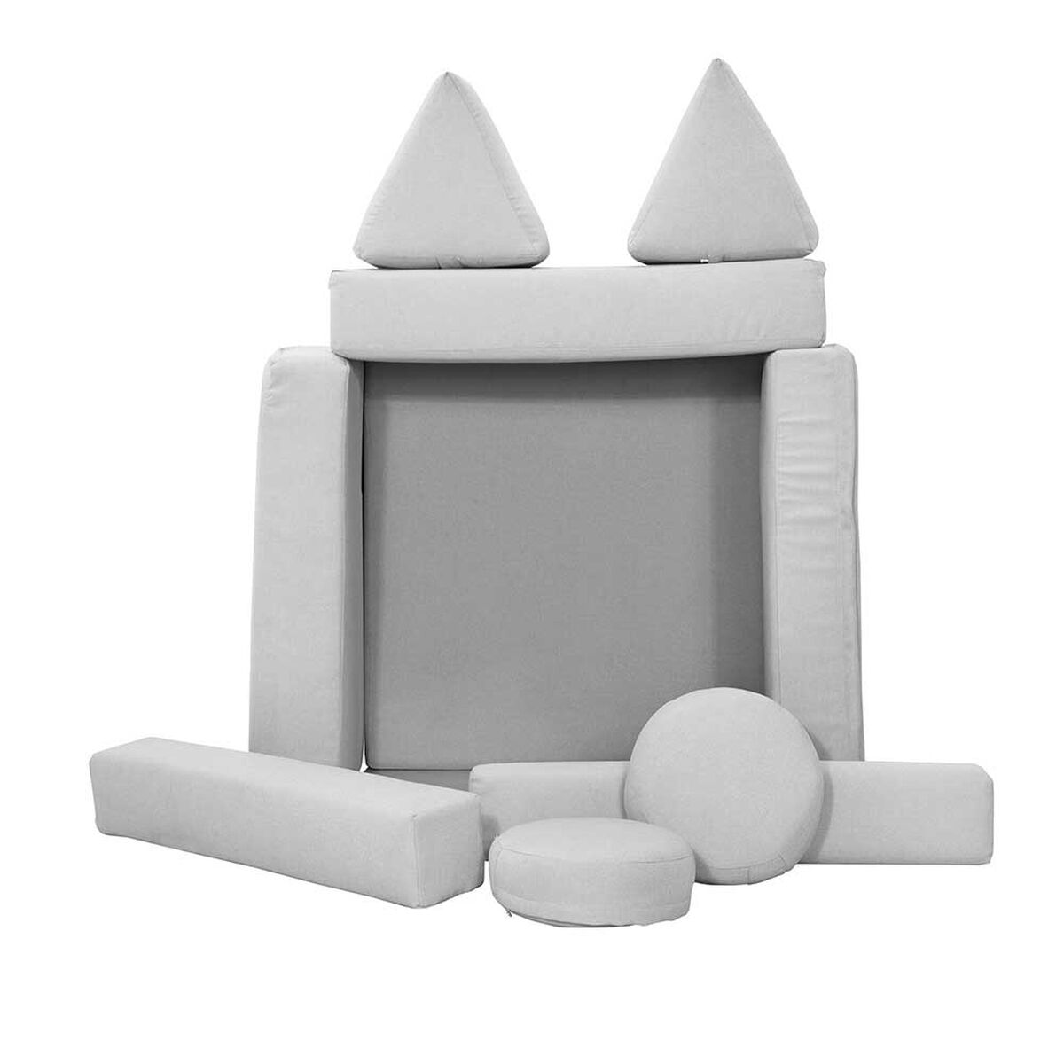 Sofá Innovamuebles Lego Kids 2 Cuerpos Gris Claro