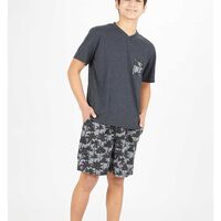 Pijama de Algodón Niño Kayser Gris