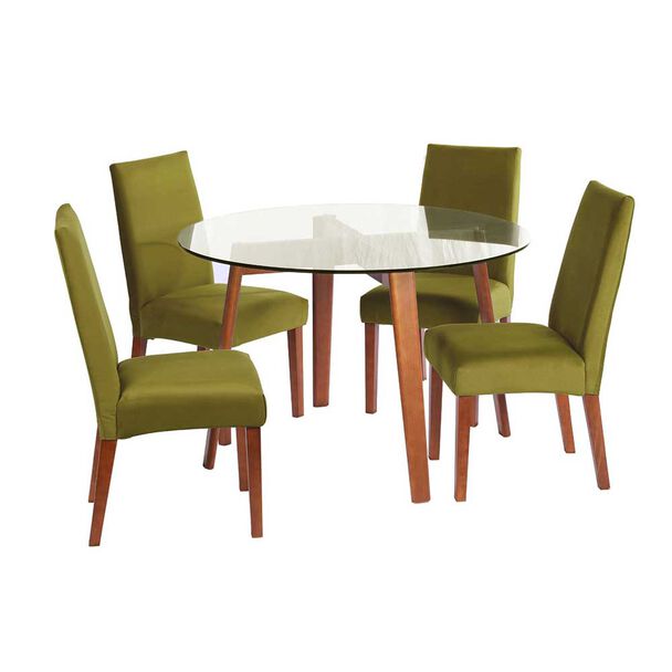 Juego de Comedor Latam Home Valencia 4 Sillas Verde