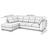 Seccional Izquierdo Muebles MPR Edimburgo 5 Cuerpos Negro