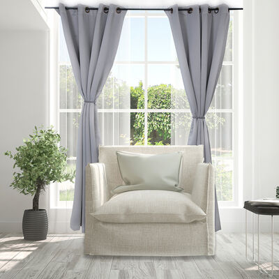 Imagen 2 del producto Set Cortinas Doral Black Out Victoria 220 x 140 cm Gris