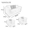 Juego de Living Elegant Detail Santa Fe  Sof&aacute; 3 Cuerpos + Dos Sillones 1 Cuerpo Beige
