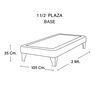 Base Europea Dividida Latam Home 1,5 Plazas Zen Tela Velvet Turquesa