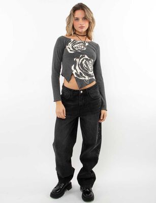 Imagen 2 del producto Sweater Crop Mujer Icono Marengo