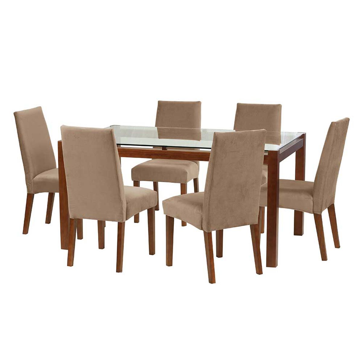 Juego de Comedor Latam Home Barcelona 6 Sillas Beige