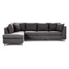 Sofá Seccional Izquierdo Rosen Carter 3-1 Cuerpos Charcoal