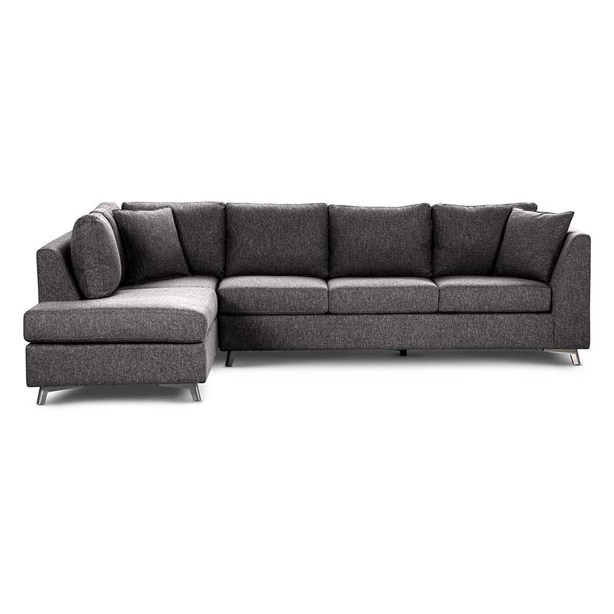 Sofá Seccional Izquierdo Rosen Carter 3-1 Cuerpos Charcoal
