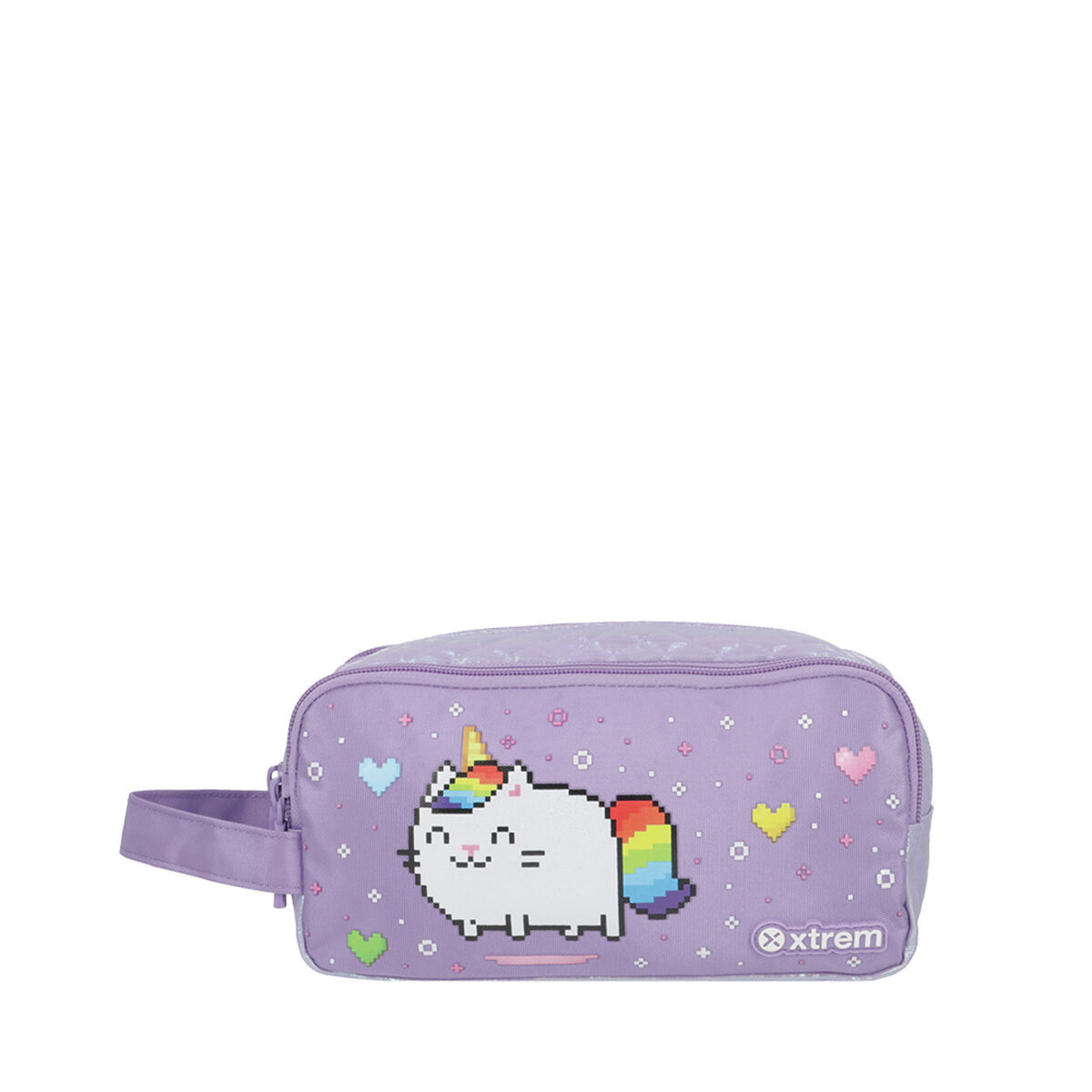 Estuche Xtrem University+ 5XT Gato Lila
