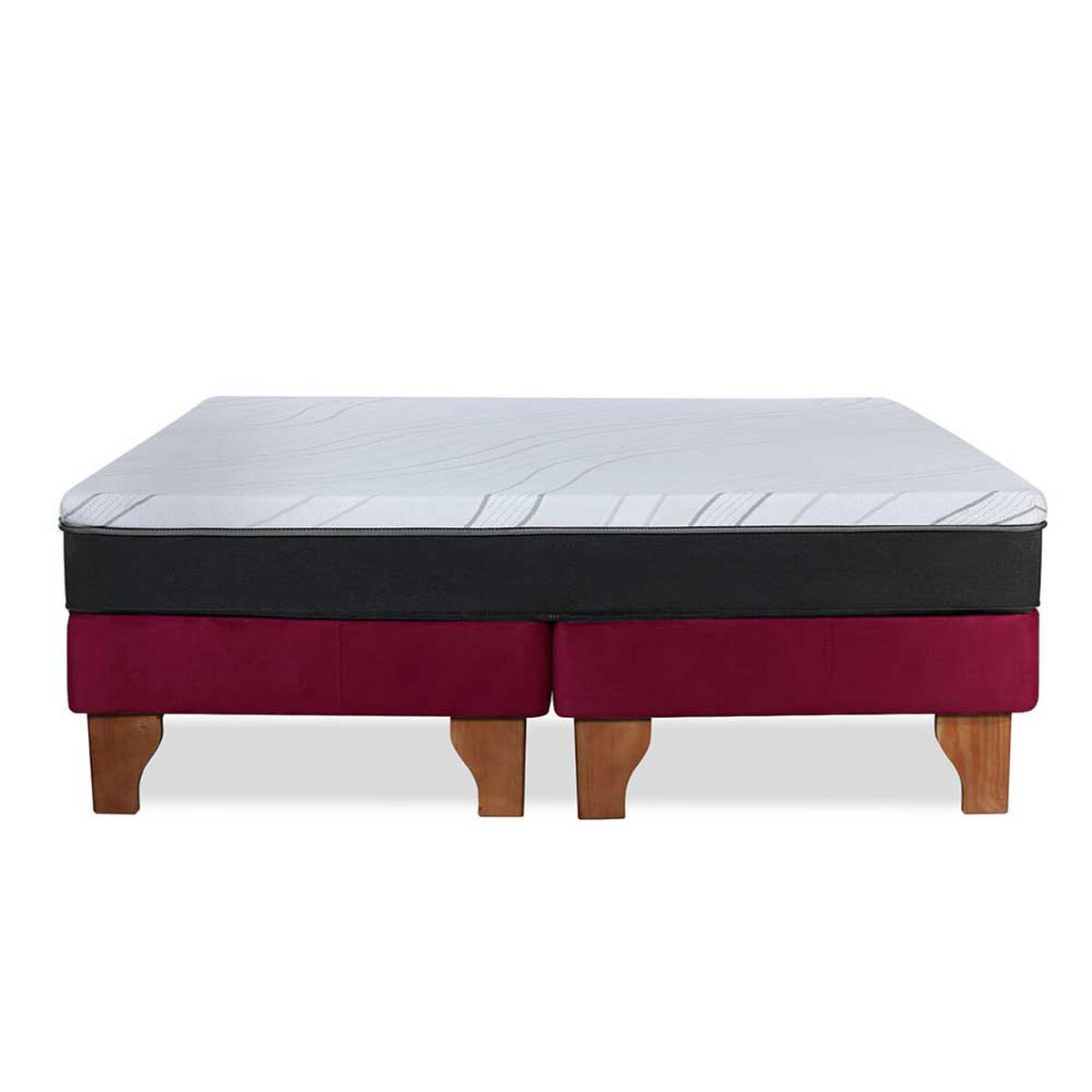 Cama Europea Latam Home 2 Plazas Zen Pro Burdeo
