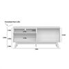 Rack TV Home Mobili Meda Hasta 65" Blanco Off Café
