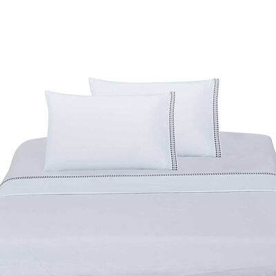 Imagen 1 del producto Juego de Sábanas Illusions King Bordada Blanco