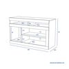 Rack TV CIC Ganges Olmo Blanco Hasta 43"